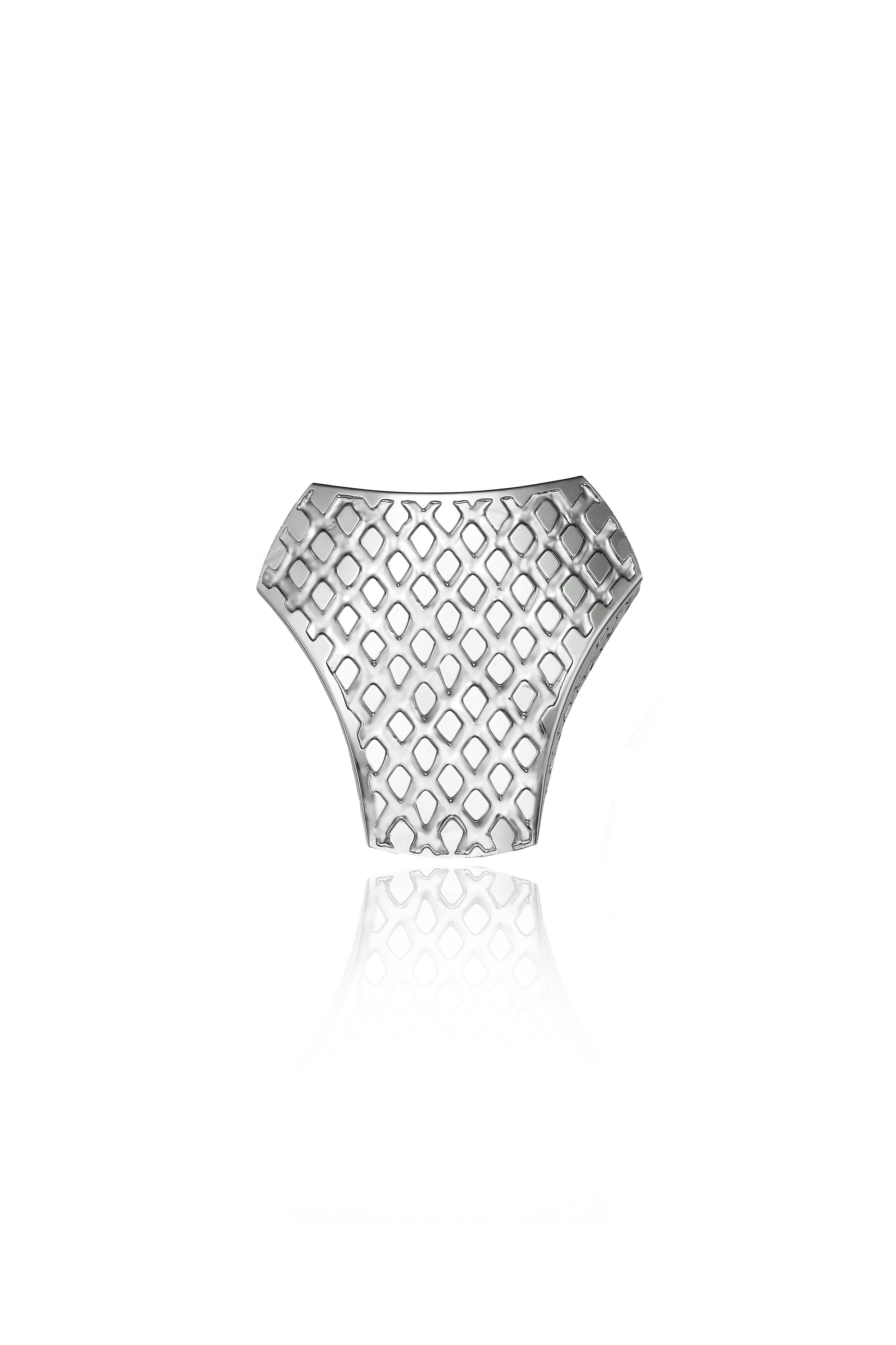SILVER BOA TIE KNOT COVER