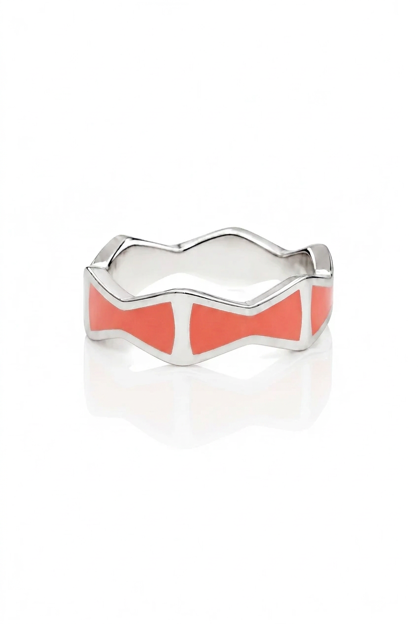 INFINITY BOW RING - CORAL