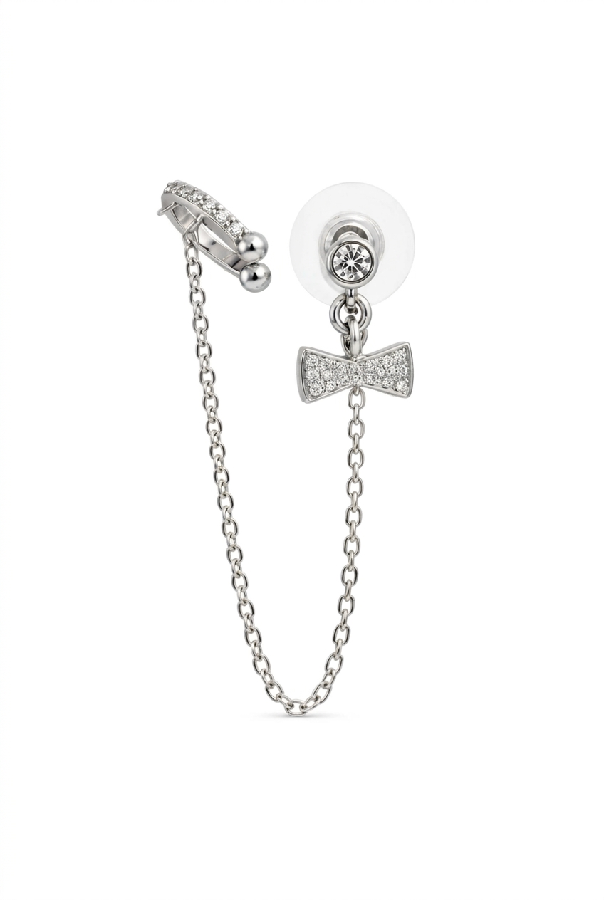 SINGLE BOW CHAIN EAR CUFF - LAB