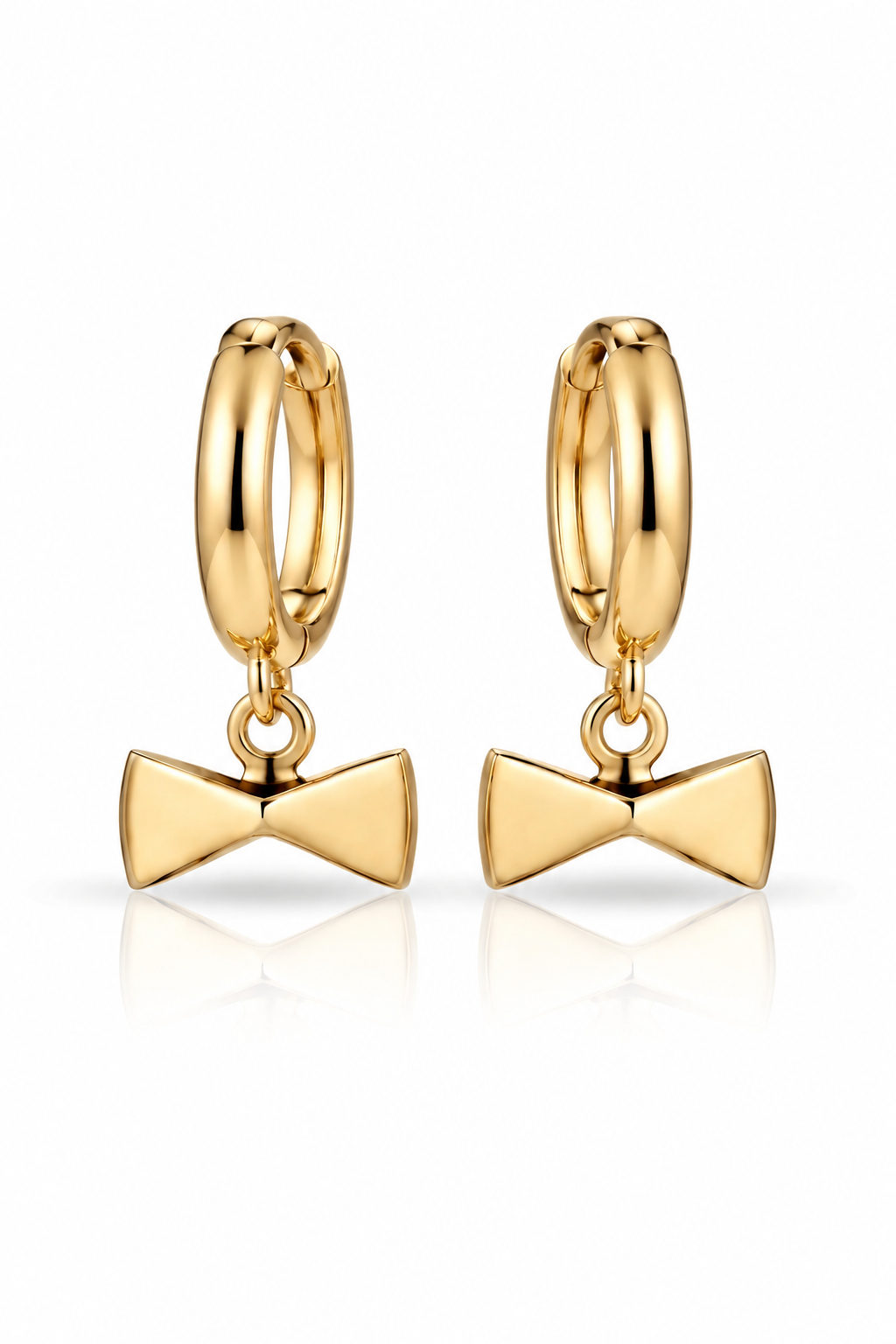 3D HOOP EARRINGS - GOLD