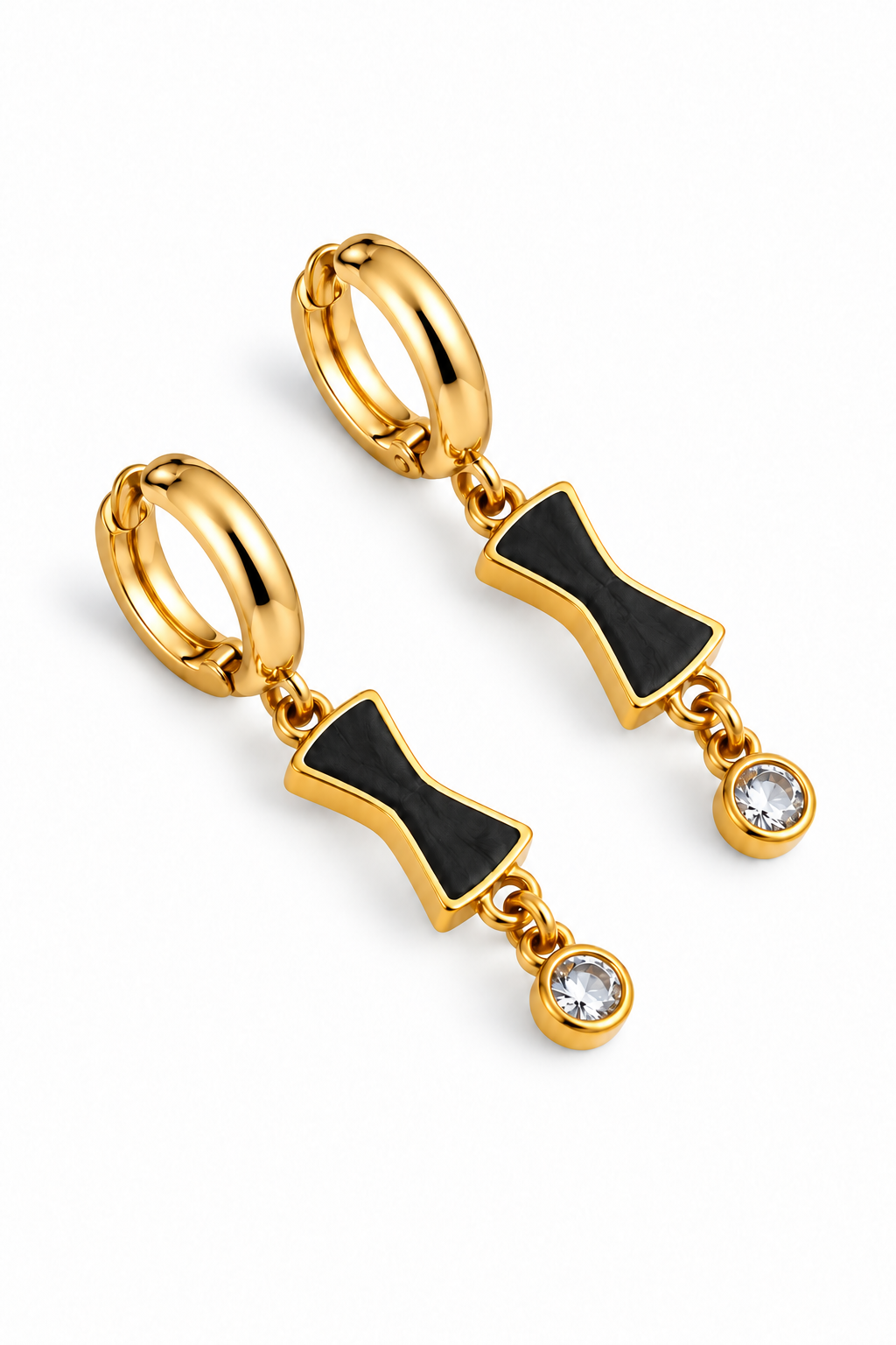 GYPSY BOW TIES EARRINGS - BLACK