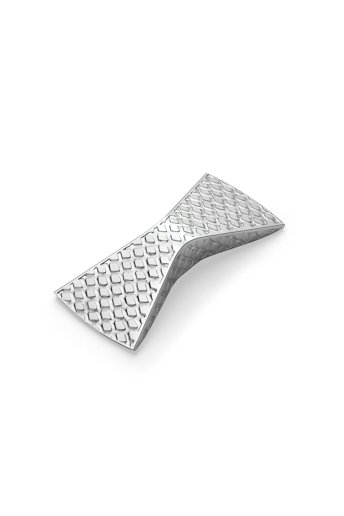 SILVER BOA BOW TIE